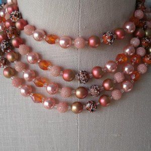 Vintage 50s Four-Strand Bead Necklace